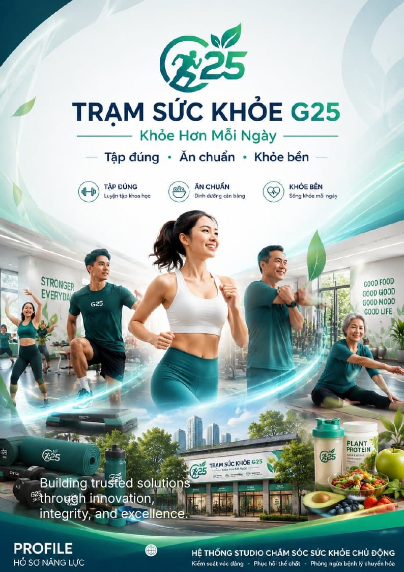 Visual bìa hồ sơ năng lực Trạm Sức Khỏe G25